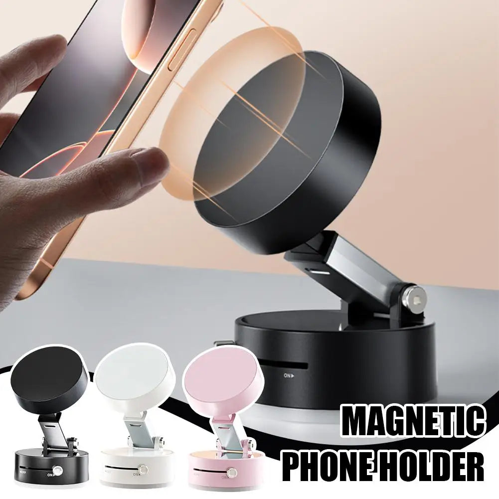 Doppelseitiger magnetischer Telefonhalter mit Saugnapf, fauler multifunktionaler faltbarer Aufbewahrungshalter, Vakuum-Saugnapf-Telefonhalter