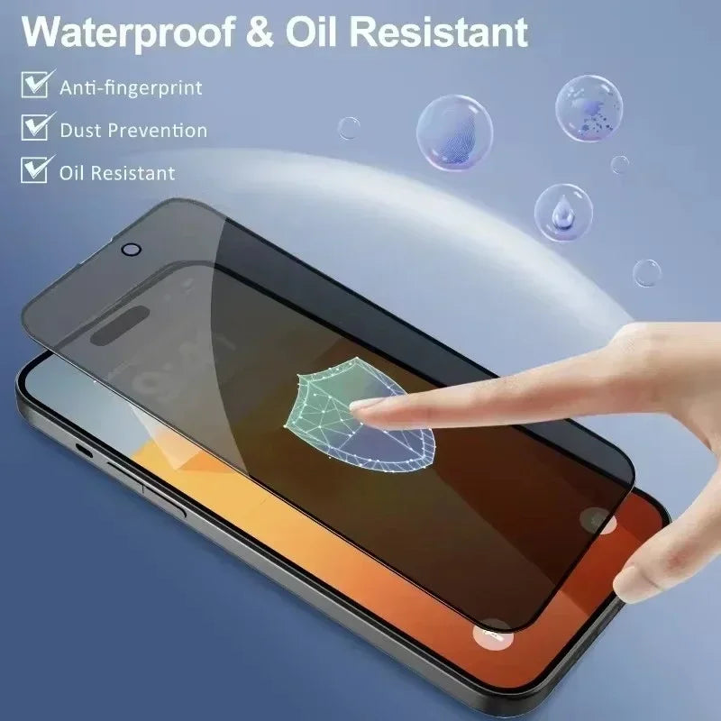 5Pcs Volle Abdeckung Privatsphäre Screen Protector Für iPhone 16 11 12 13 14 Pro Max Mini 8K Anti-spion Glas Für iPhone 15 PRO XR X XS MAX